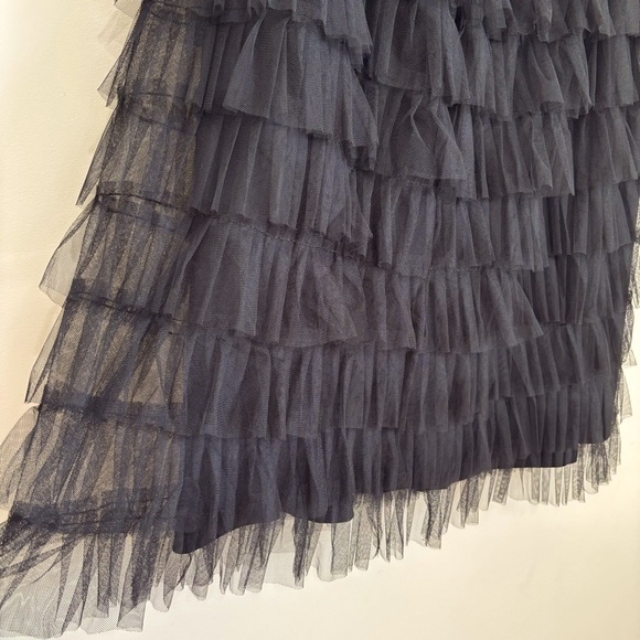 And Now This Black Tulle Ruffle tiered pull on midi skirt - Picture 8 of 16